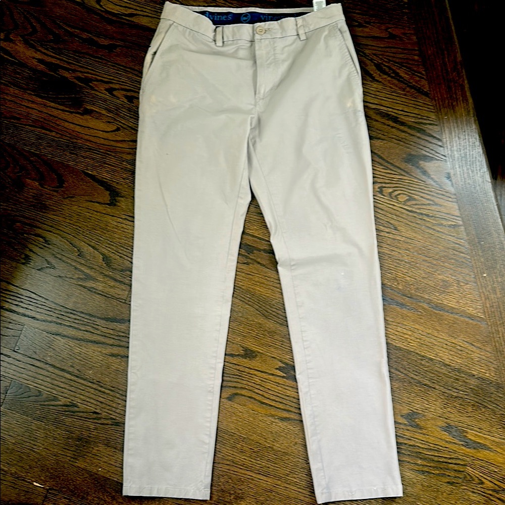 Vineyard Vines Men's Light Tan performance pants slim